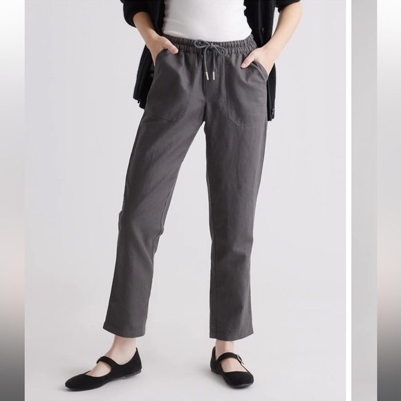 Quince Cotton Linen blend straight leg pant NWT - Picture 4 of 5